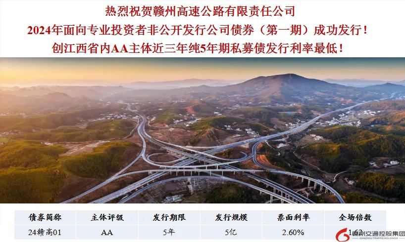 喜報(bào)！贛州交控集團(tuán)接連在資本市場(chǎng)發(fā)行債券成功！